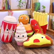 Simulation Food Hamburger French Fries Pillow Foodie Doll Plush Toy Doll