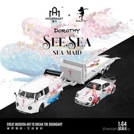 Modernart 1: 64 SEA-MAID Porsche RWB964 Volkswagen T1 Dorothy Ocean Coating Alloy Car Model Die-Cast