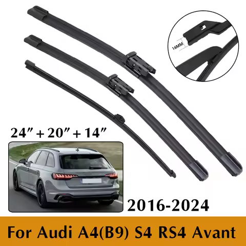 24"+20"+14" For Audi A4(B9) S4 RS4 Avant 2016-2024 Front & Rear Wiper Blades Set Car Wiper Blade Win