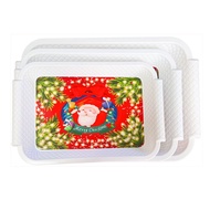[48H Shipping] Christmas Party Supplies Plate Fruit Flower New Tray Fruit Plate Export Christmas Pla