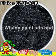 BLACK  COLOUR  / FLAKE COATING  /  1KG / Lapisan Epoxy Serpihan Warna Flake coating  / Epoxy Flake Coating System for Toilet &amp;  Kitchen Floor Tile etc