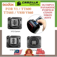 Godox Speedlite V1 TT350 TT600 TT685 V860 V850 Flash Hot Shoe mounting foot Replace Accessories