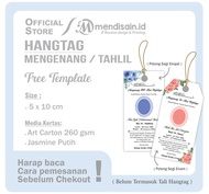 Hangtag Tahlil,Kartu Mengenang 40/100 Hari wafat,ucapan Tahlil,Tag ucapan Mengenang (bisa pakai foto