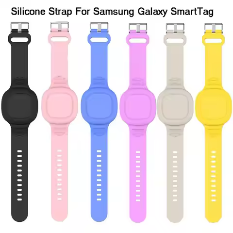 Kids Watchband for Samsung Galaxy SmartTag Full Cover Silicone Wristband GPS Tracker Holder Anti-Los