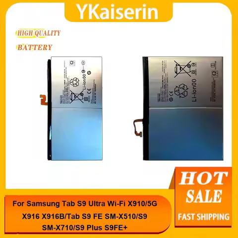Tablet Battery For Samsung Galaxy Tab S9 FE/Plus S9+ S9FE+ X810 X816/Ultra Wi-Fi X910/5G X916 X916B 