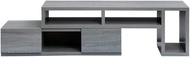 TV Cabinet 54-83x15.4x18" Adjustable TV Stand Console Grey For TVs Up To 65" Commemoration Day