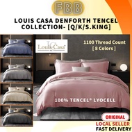 LouisCasa 1100TC Tencel Bedsheets LOUISCASA DENFORTH TENCEL Queen King Super King Fitted Quilt Cover