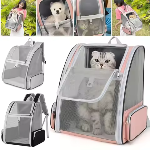 35*28*41cm Pet Cat Bag Breathable Canvas Portable Cat Backpack Outdoor Travel Transport Bag For Cats