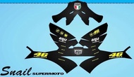 Decal Vinyl Stiker Untuk Helm Standar SNAIL SUPERMOTO VR46