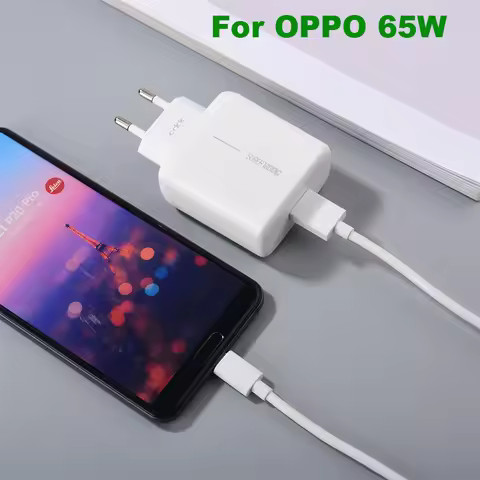 65W Supervooc 2.0 EU Fast Charger For OPPO Find X2 X3 Reno 7 8 9 10 11 12 Ace 2 3 K10 Pro Realme GT 