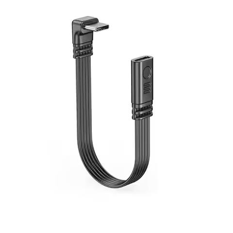 90 Degree USB C Extension Cable Male To Female Type C To Type C 480Mbps 45W Fast Charging Extender D