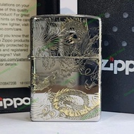 ZIPPO SILVER CHINESE DRAGON ENGRAVE 5 SISI JAPAN - GHOSTORE7