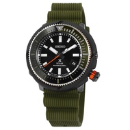 Seiko Prospex Tuna Solar STREET SERIES SNE547P1 Analog Diver's 200M Black Dial Green Silicone Strap Watch