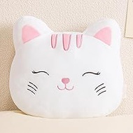 Lazada Kids Pillow White Cat Plush Pillows Toy Soft Gift Baby Girl Gifts Gray 10 Inches