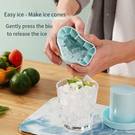 Small Ice Maker Cup Mini Ice Square Maker Mold Cylinder Silicone Ice Tray for Freezer Easy Release S