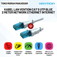 LAN CABLE Vention Cat 5 UTP Blue Network Ethernet Internet / VENTION CABLE UTP 1M 2M BLUE CAT5 / VEN