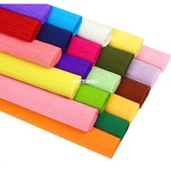 AT-🌞Colored creped paperdiyPaper Flower Material Paper Rose Crepe Paper Curling Paper Kindergarten S