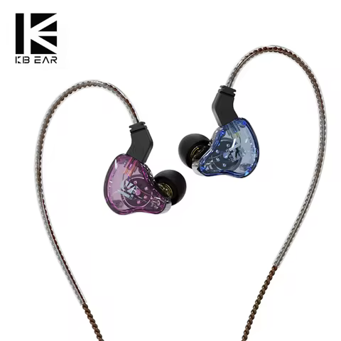 KBEAR KS2 1BA+1DD In Ear Monitor HIFI Earphones Sprot Headphones Running Game Headset Earbuds Bass I