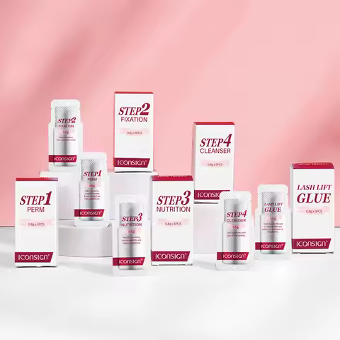 ICONSIGN Eyelash Lifting Sachet Set Lash Lift Kit Independent Pouch 5-8 Mins Fast Eyelash Perm Eye L