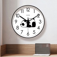 Ultra-Silent Blue Core Clock Yipula 6702 Wall Clock Living Room Clock Simple Cartoon Panda Silent Cl