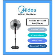 Midea 16" Black-Colour Stand Fan / Standing Fan [MS608B]