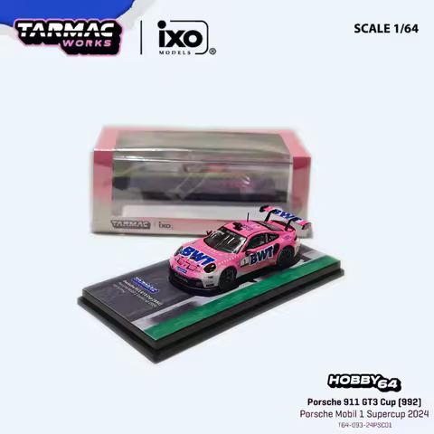 Tarmac Works 1:64 Porsche 911 GT3 Cup (992) #1 BWT Porsche Mobil 1 Supercup 2024 Diecast Car Model I
