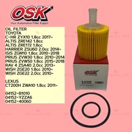 OSK O-N1646 OIL FILTER.TOYOTA C-HR,ALTIS ZRE142,172.HARRIER ZSU60.ISIS.PRIUS ZVW30.RAV 4 ZSA40,WISH 