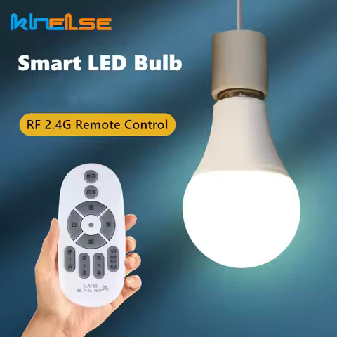 Smart LED Bulb E27 6W 9W 12W RF 2.4G Wireless Remote Control Night Light Timing Turn off Warm Cold L