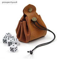 [Prosperityus] PU Leather Dice Bag Tray Cute Drawstring Pouch Coin Purse Dice Storage Bag [SG]