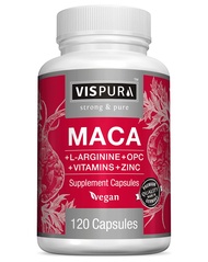 Maca Root Capsules 5000 mg + L-Arginine, Vitamins B6 + B12, OPC and Zinc, Energy Boosting Formula* f