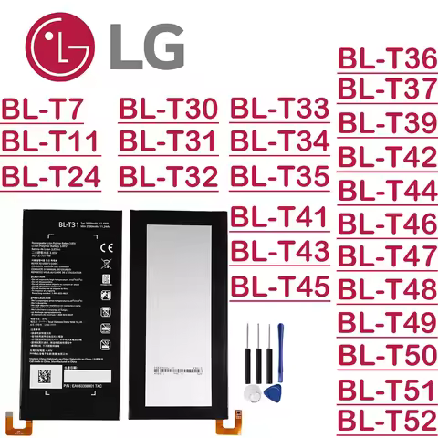 Original Battery For LG BL-T7 G2 BL-T11 L22 BL-T24 K220 BL-T30 X Power 2 BL-T32 G6 BL-T33 Q6 BL-T34 