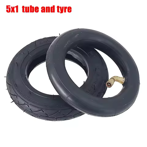 5x1 Inner Tube Outer Tyre 5X1 Pneumatic Tire With Inner Tube Electric Vehicle 5 Inch Pneumatic Wheel