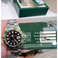 Asli Rolex Rolex 16610 LV Rolex Rolex green ghost black dial the 50th anniversary of the old green 16610 LV Submariner