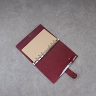 筆記本 A6 手札 紅色牛皮 2026手帳 活頁筆記本