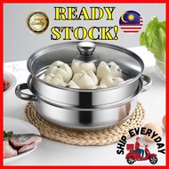 [READY STOCK] STEAMER PENGUKUS COOKWARE HOME PERIUK KUKUS STAINLESS STEEL  STEAMBOAT POT LUXURY/ 蒸锅炊