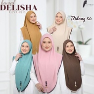 tudung sarung labuh bidang 50 Bawal instant Delisha