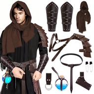 Medieval Viking Pirate Wrist Armor Knight Belt Sheath Halloween Costume Props