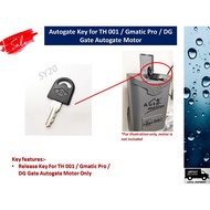 Autogate Motor Key for TH 001 / Gmatic Pro / DC Gate Autogate - 1 PC