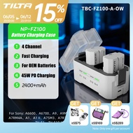TILTA 4 Channel Camera Battery Charger Case 2400mAh Sony NP-FZ100 Battery Charger NP-W235 / DMW-BLK2