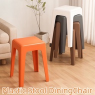 Plastic Stool Chair Dining Chair Square Stool Home Chair Space Saving Stackable Chair