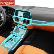 For BMW M3 G80 2021-2022 Car Interior Center Console Transparent TPU Protective Film Anti-scratch Re