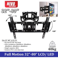 32"- 80" FLAT PANEL TV WALL MOUNT DOUBLE ARM TV MOUNT TV BRACKET LCD