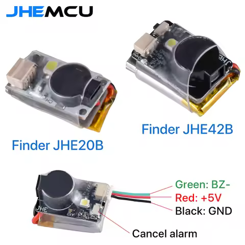 JHEMCU JHE42B/JHE20B Finder Mini 5V Super Loud Anti-lost Buzzer Tracker 110dB w/ LED Buzzer Beeper A