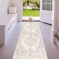 Runner Rug 2x5 Hallway Runner Rugs: Washable Vintage Kitchen Area Rug Medallion Distressed Rugs Non 