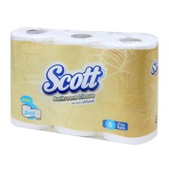 กระดาษชำระ SCOTT  SRT 3 Ply  หนา  3  ชั้น  ความยาว  18 เมตร/ ม้วน  บรรจุ  6  ม้วน/ ห่อ ผลิตภัณฑ์โดย Kimberly-Clark