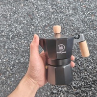 日版雪SNOW實木手柄咖啡壺手沖壺摩卡壺土耳其咖啡器具戶外便攜式煮咖啡工具