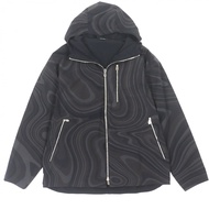 全新未使用 ▼愛馬仕 (HERMES) Sellier 羈扣圖案雙面雙拉鍊登山派克大衣 黑色 多色 44碼 法國製造 男款