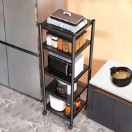 AT/💚Storage Rack Kitchen Multi-Layer Floor Refrigerator Side Gap Storage Rack Household Microwave Oven Oven Pot Shelf LG