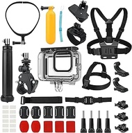 Adaptom° Action Camera Accessories Kit for GoPro Hero 12 11 10 9 8 7 6 5 4 GoPro Max GoPro Fusion Insta360 DJI Osmo Most Action Camera