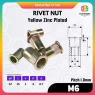 Rivet Nut M6 Yellow Yellow M6 Rivet Nut/ M6 Insert Nut/ Sert Nut/